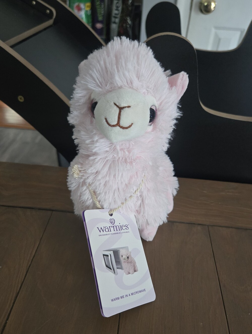 Heatable Lavender Scented Pink Plush Llama Warmies New